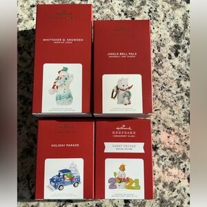 Hallmark 2021 Christmas Ornament Lot Of 4 - NEW